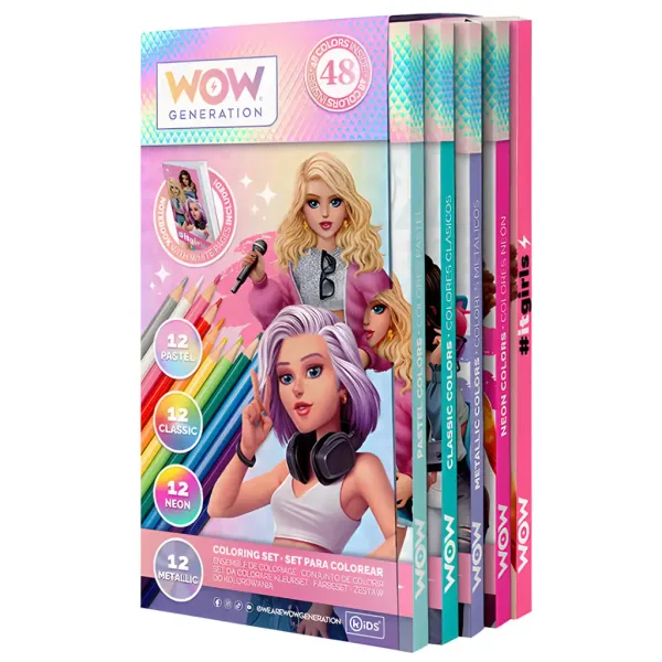 WOW Generation: zestaw 48 kolorowych kredek z notesem zdjęcie 2