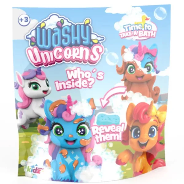 Washy Friends: Color Reveal — figurka-niespodzianka pluskających jednorożców — różne zdjęcie 1