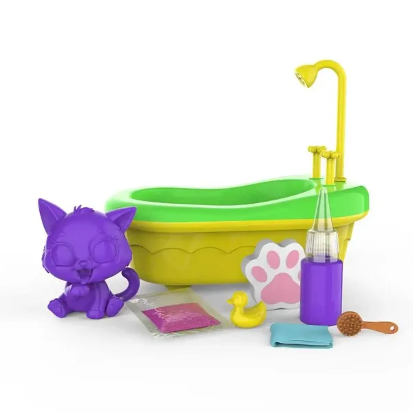 Washy Friends: Kolorowe Kotki Niespodzianki do Kąpieli z wanienką i akcesoriami – Pinki zdjęcie 2