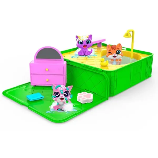 Washy Friends: Kolorowe Odkrycie Kąpielowe Kociaki z jacuzzi i akcesoriami zdjęcie 3