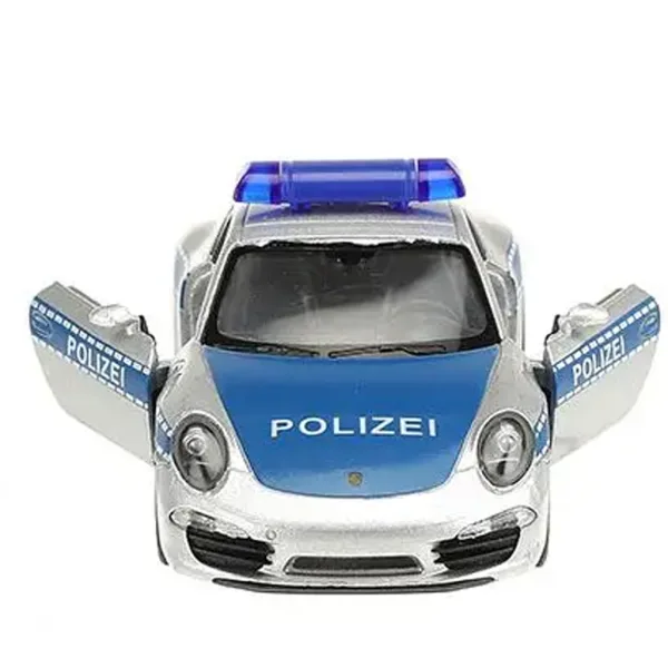 Welly: Policyjny metalowy model samochodu Porsche 911, 11 cm zdjęcie 2