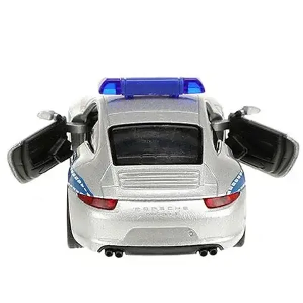 Welly: Policyjny metalowy model samochodu Porsche 911, 11 cm zdjęcie 3