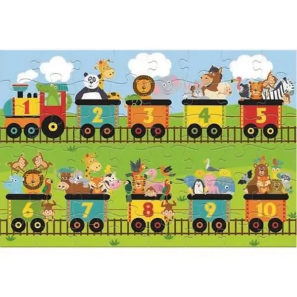 Wesołe liczby 48-elementowa mata puzzlowa 90x60cm zdjęcie 2