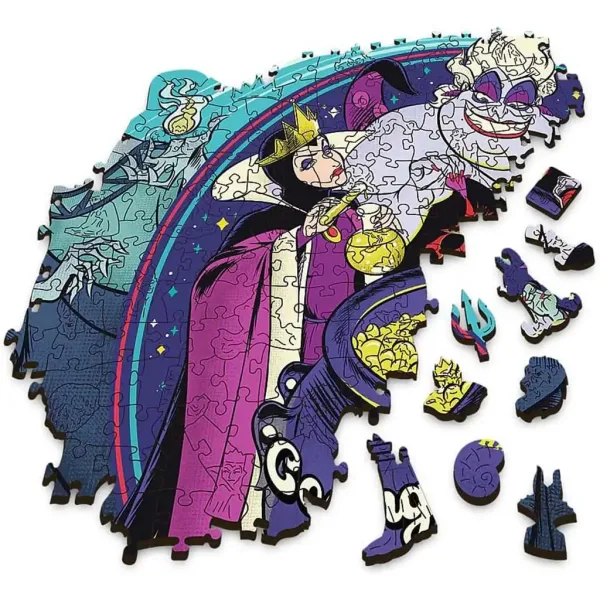 Wood Craft: Disney Złoczyńcy 500+5-elementowa premium drewniana układanka - Trefl zdjęcie 2