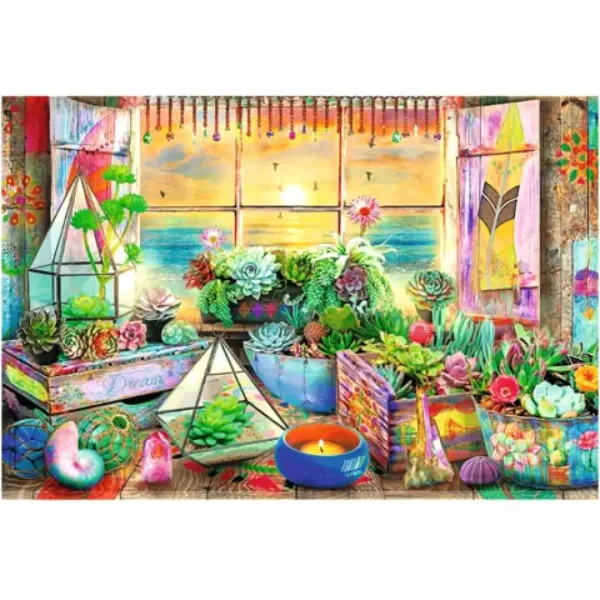 Wood Craft: Domek letniskowy nad morzem drewniane puzzle 500+1 szt. - Trefl zdjęcie 2