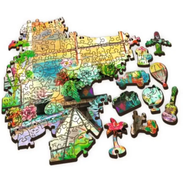 Wood Craft: Domek letniskowy nad morzem drewniane puzzle 500+1 szt. - Trefl zdjęcie 3