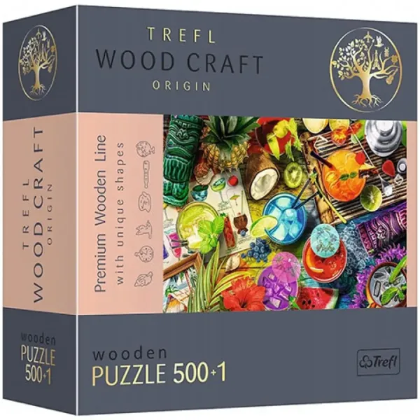 Wood Craft: Kolorowe koktajle drewniane puzzle 500+1 szt. - Trefl zdjęcie 1