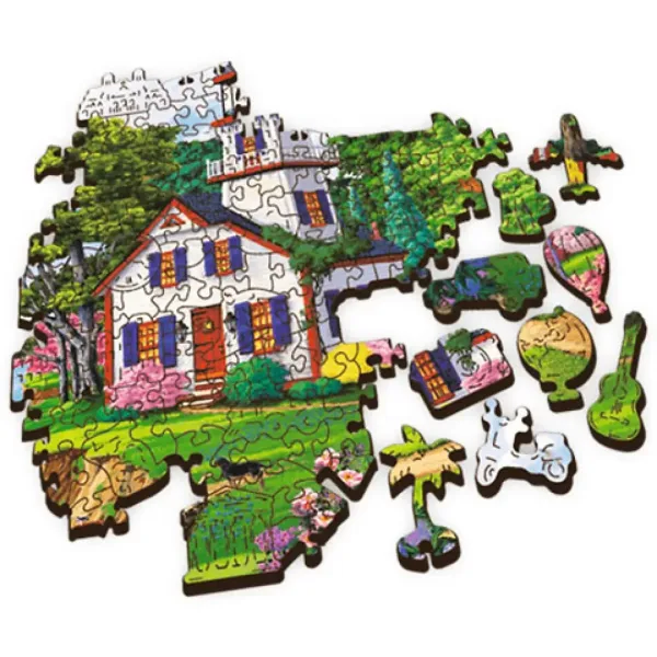 Wood Craft: Letnia przystań drewniane puzzle 500+1 szt. - Trefl zdjęcie 3