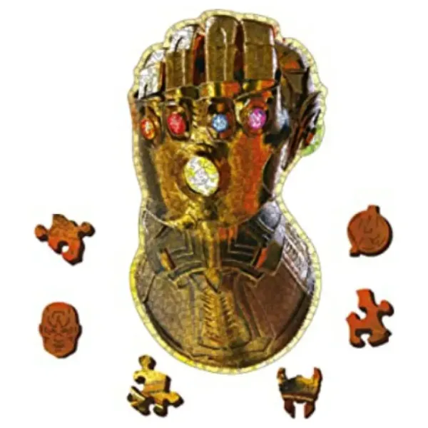 Wood Craft: Rękawica Nieskończoności Avengers 500+5 sztuk premium drewniane puzzle - Trefl zdjęcie 2