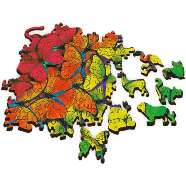 Wood Craft: Tęczowe motyle drewniane puzzle 500+1 szt. - Trefl zdjęcie 3