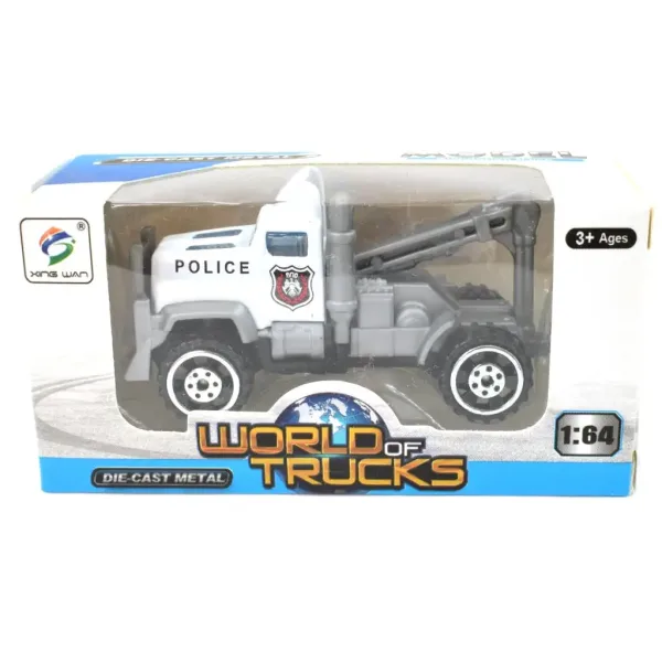 World of Trucks: Mały samochód policyjny w różnych wersjach 7 cm zdjęcie 6