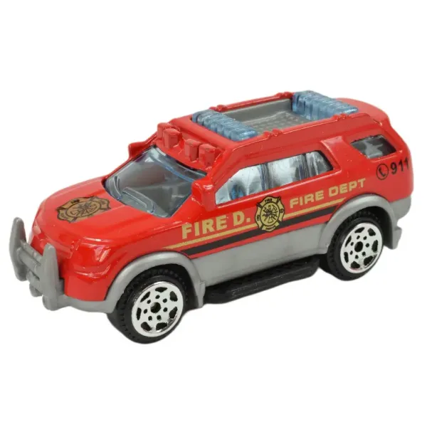 World of Trucks: Samochód strażacki w różnych wersjach, 7 cm zdjęcie 5