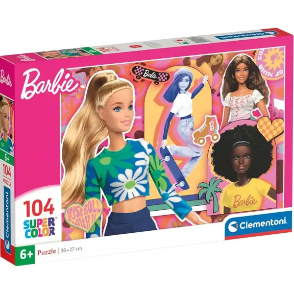 Wspaniałe lalki Barbie 104-elementowe puzzle Supercolor - Clementoni zdjęcie 1