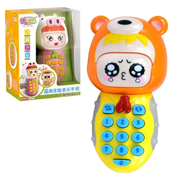 Zabawny telefon dla niemowląt w dwóch wersjach z dźwiękiem i światłem. zdjęcie 5