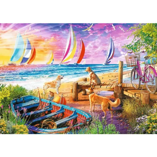 Żaglówki na wodzie 1000-elementowe puzzle - Trefl zdjęcie 2