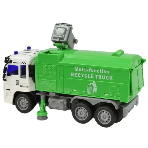 Zdalnie sterowana ciężarówka na śmieci RC z efektami świetlnymi, 27MHz, 20cm, w różnych wersjach, 1 szt. zdjęcie 3