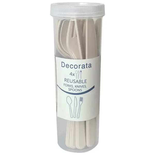 Zestaw 12 sztuk wielorazowych sztućców Decorata zdjęcie 1