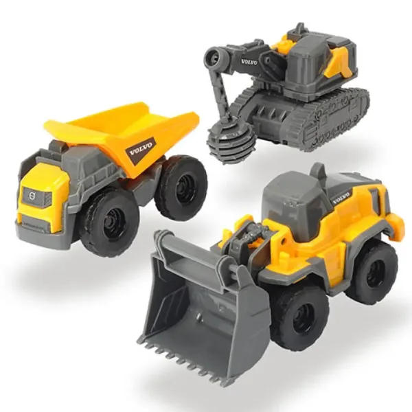 Zestaw 3 maszyn budowlanych Volvo w dwóch wersjach - Dickie Toys zdjęcie 3