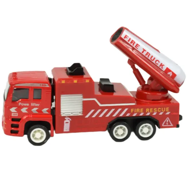 Zestaw 4 metalowych wozów strażackich: Fire Rescue Team zdjęcie 5
