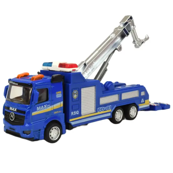 Zestaw Policyjny: Samochód policyjny na napęd z kołem zamachowym ze światłem i dźwiękiem, różne modele, 19 cm, 1 szt. zdjęcie 12