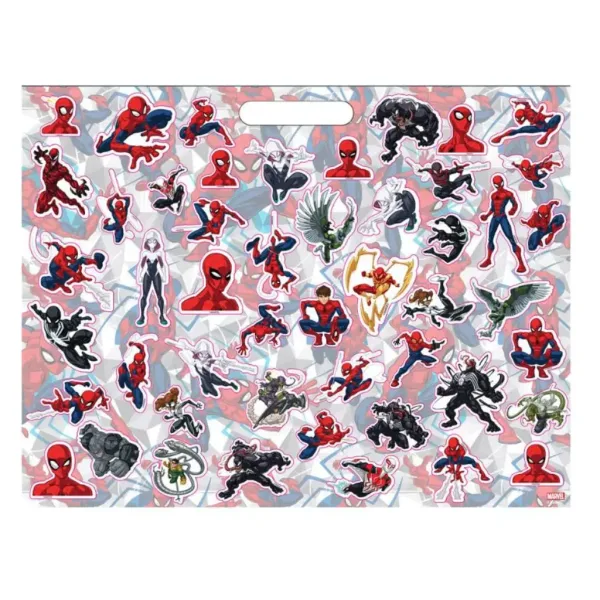 Zestaw do kolorowania Niesamowity Spider-Man z naklejkami i 3 kredkami. zdjęcie 3