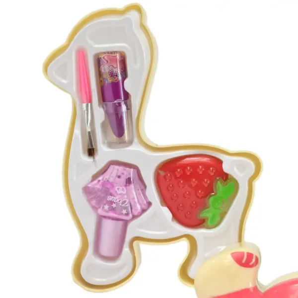 Zestaw do makijażu: Trójpoziomowa paleta do makijażu w kształcie lamy zdjęcie 5