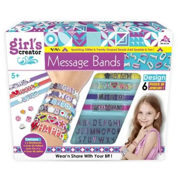 Zestaw do tworzenia bransoletek Girls Creator z koralikami z literami zdjęcie 1