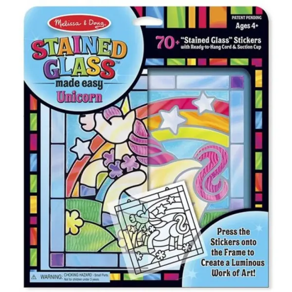 Zestaw do tworzenia witrażu „Jednorożec” – Melissa & Doug zdjęcie 3