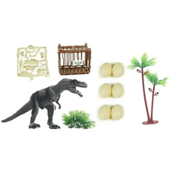 Zestaw do zabawy z dinozaurami z różnymi akcesoriami zdjęcie 3