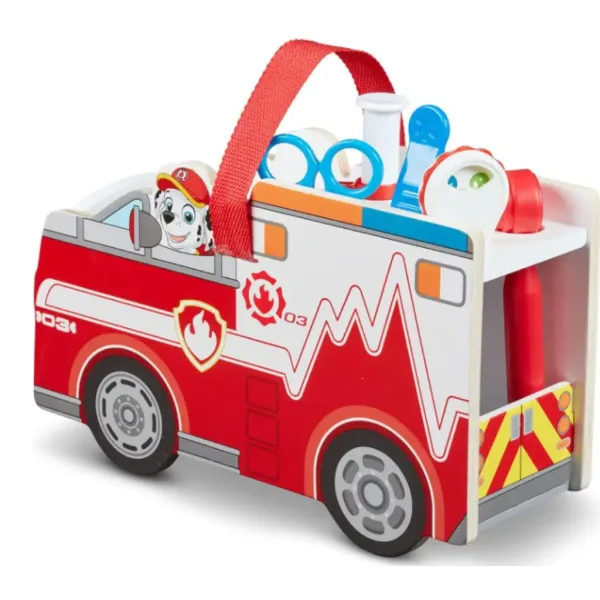 Zestaw drewniany Strażacki wóz Marshalla z Psiego Patrolu z akcesoriami - Melissa & Doug zdjęcie 3