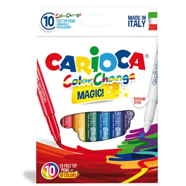 Zestaw flamastrów zmieniających kolor 9+1 szt. - Carioca zdjęcie 1