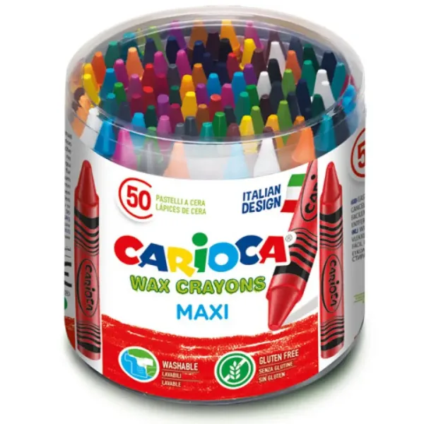 Zestaw grubych kredek woskowych Jumbo 50 sztuk - Carioca zdjęcie 2