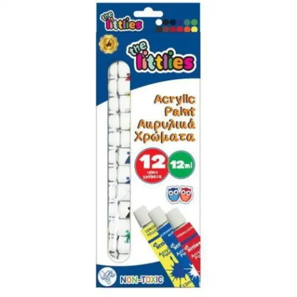 Zestaw kolorowych farb akrylowych 12ml, 12 sztuk zdjęcie 1