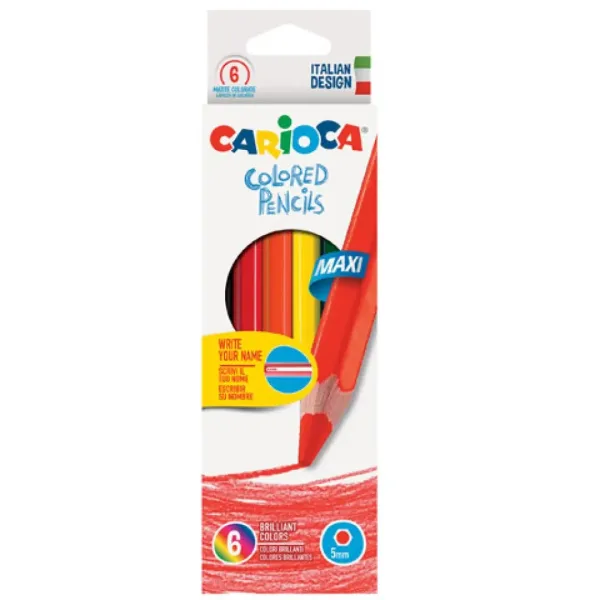 Zestaw kolorowych ołówków Jumbo 6 sztuk - Carioca zdjęcie 1