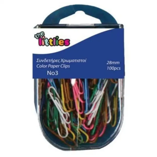 Zestaw kolorowych spinaczy 100 sztuk 28 mm zdjęcie 1