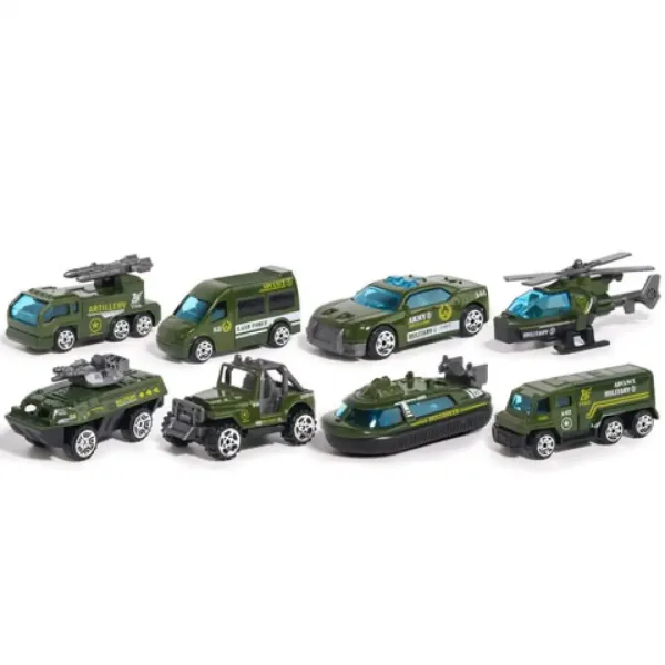 Zestaw małych pojazdów wojskowych X-Military 8 sztuk zdjęcie 2