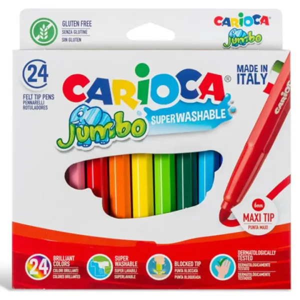 Zestaw markerów Jumbo 24 sztuki - Carioca zdjęcie 2