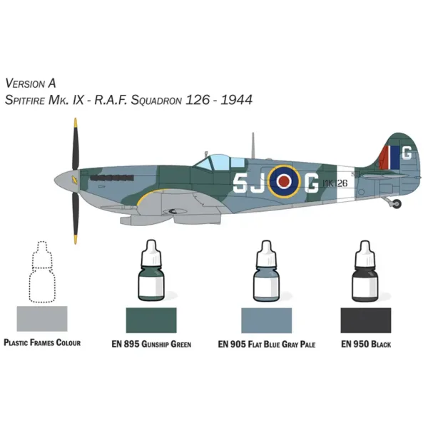 Zestaw modelarski samolotu Italeri 1/72 Spitfire Mk. IX zdjęcie 3