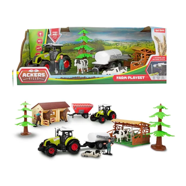 Zestaw stajni z traktorem, 7 elementów zdjęcie 3