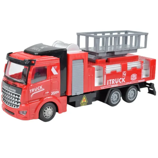 Zestaw wozów strażackich 3 sztuki z napędem mechanicznym. zdjęcie 4