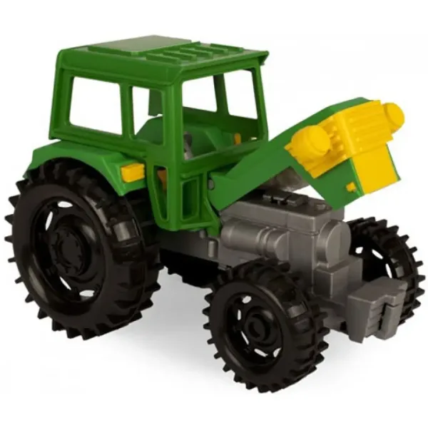 Zielony traktor z przyczepą konną 38cm - Wader zdjęcie 3