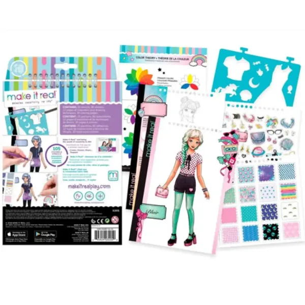 Zrób to Real: Szkicownik projektanta mody z akcesoriami - Pastel Pop zdjęcie 2