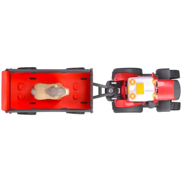 ABC Massey ciągnik rolniczy do transportu zwierząt z koniem - Simba Toys zdjęcie 4