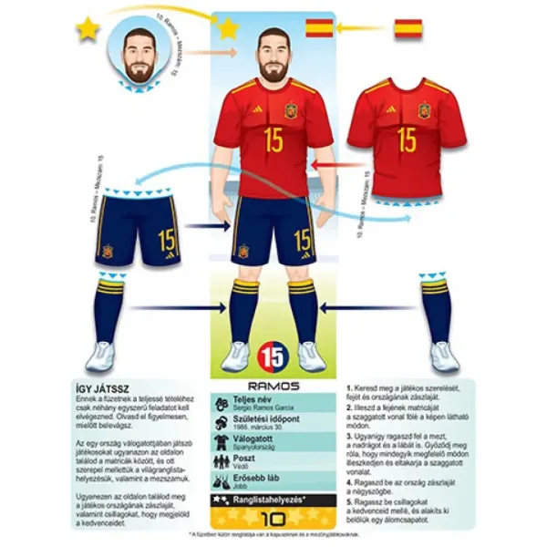 Gwiazdy futbolu zeszyt z naklejkami zdjęcie 6
