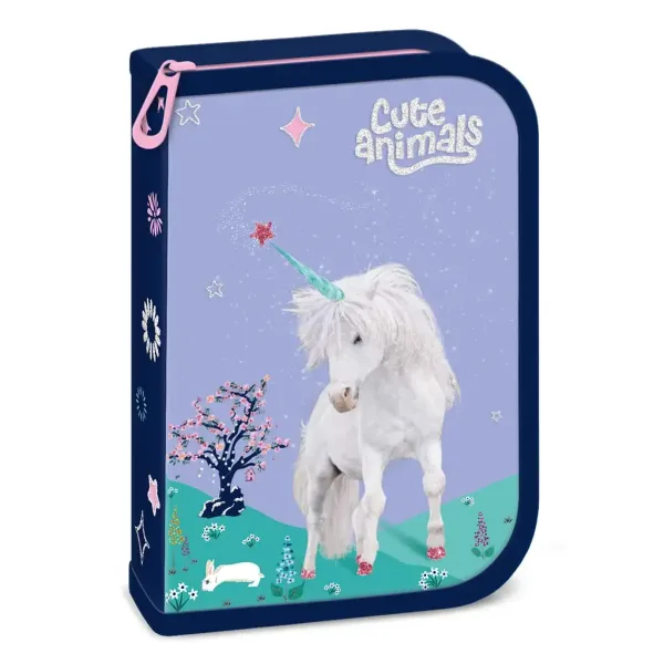 Ars Una: Cute Animals Unicorn piórnik z wyposażeniem 12,8x19,3x3,6 cm zdjęcie 1