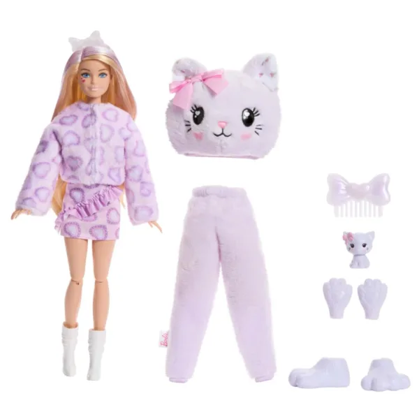 Barbie: Cutie Reveal niespodzianka lalka - Kot - Mattel zdjęcie 2