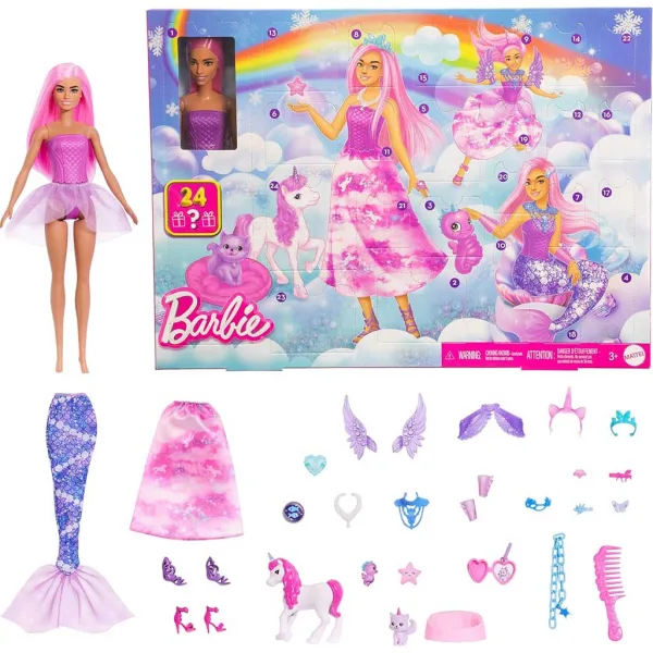 Barbie Dreamtopia Kalendarz adwentowy z 24 niespodziankami - Mattel zdjęcie 2