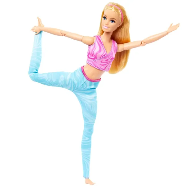 Barbie: Elastyczna lalka do jogi z blond włosami – Mattel zdjęcie 3