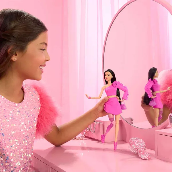 Barbie: Modne przyjaciółki - Lalka z czarnymi włosami - Mattel zdjęcie 3
