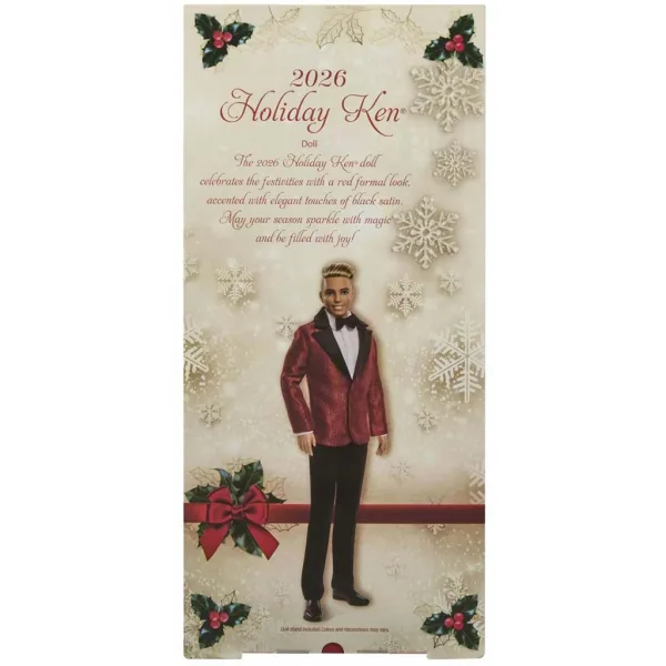Barbie: Signature Holiday 2026 kolekcjonerska lalka Ken 32 cm - Mattel zdjęcie 6